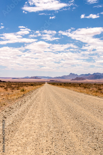 Driving through the Namibian Desert near Sossusvlei