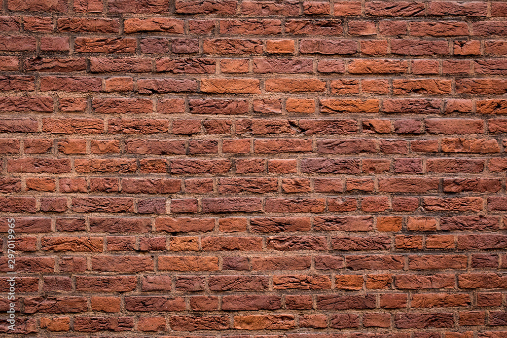texture of red brick wall background