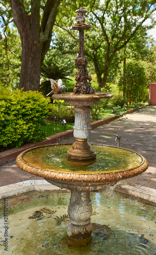 water fountain decoration in courtyard