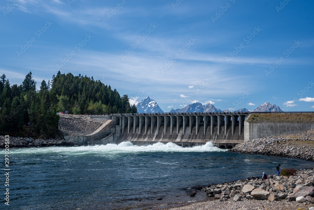 Jackson Dam located in The Grand Teton National Park, USA