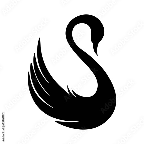 Fototapeta swan logo vector