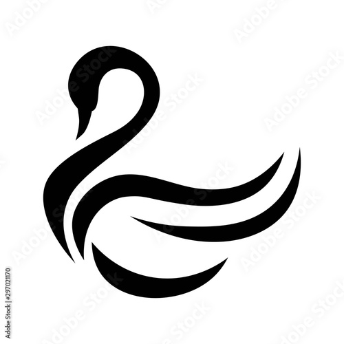 Obraz na plátně swan logo vector