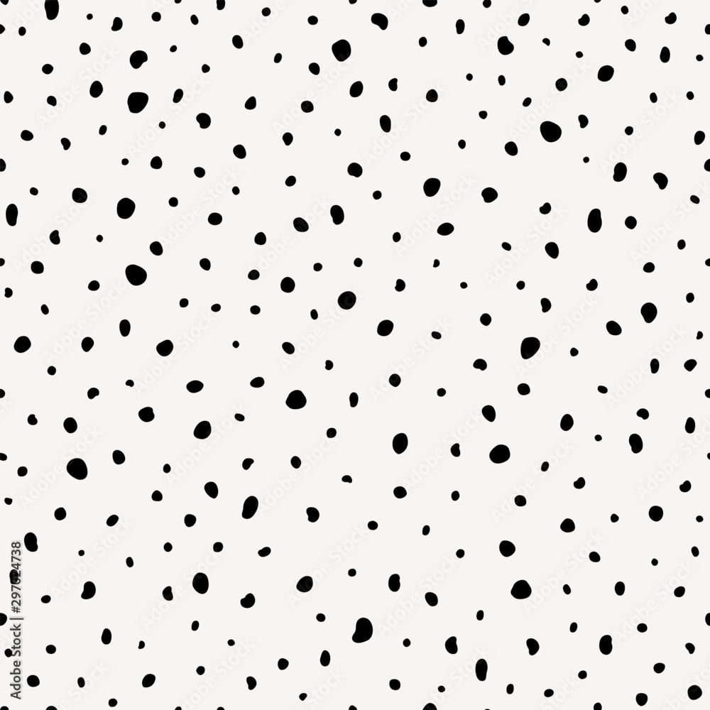 Hipster seamless dotted pattern. Vector abstract texture with hand drawn spots.