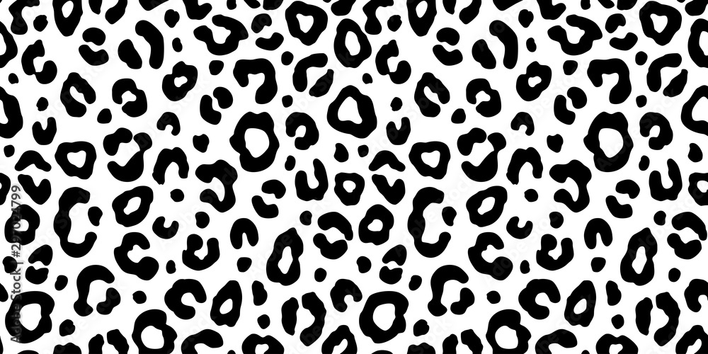 Black and white leopard seamless pattern. Fashion stylish vector texture.  Stock-Vektorgrafik