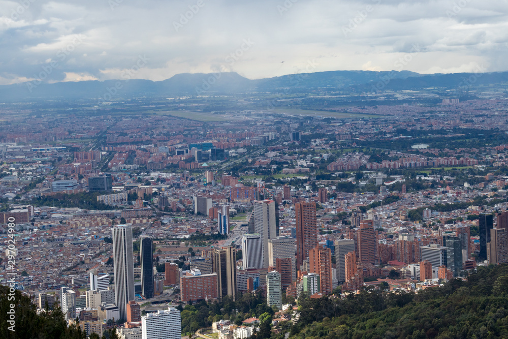 Bogota city Skyline capital of Colombia South America