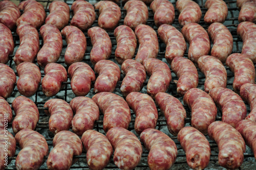 sausages on the rack
