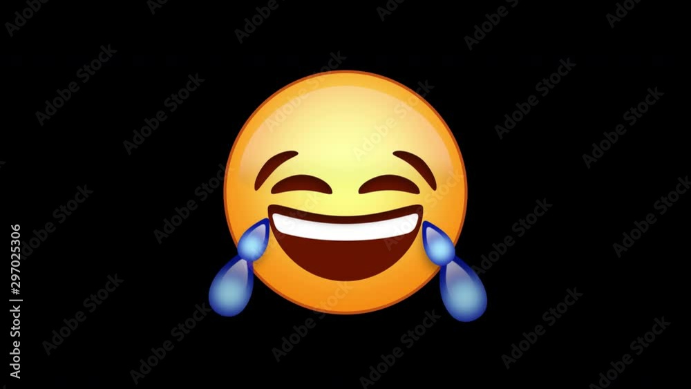 Tears of Joy emoji emoticon animated loops. Easy integration to any video with luma matte Tears of Joy emoji emoticon animated loops. Easy integration to any video with luma matte