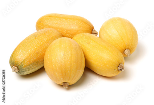 Принти на полотні organic spaghetti squash Cucurbita pepo vegetable on white background