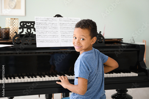 Little African-American boy...