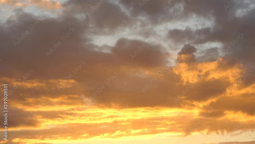 Moving clouds and golden light Big White Clouds Weather Background Moving clouds and golden light Big White Clouds Weather Background