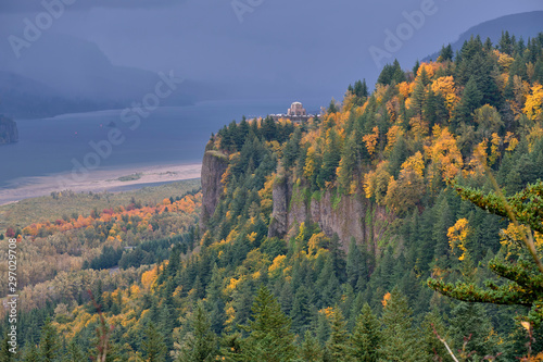 Autumn showers in the Columbia Gorge Oregon. photo