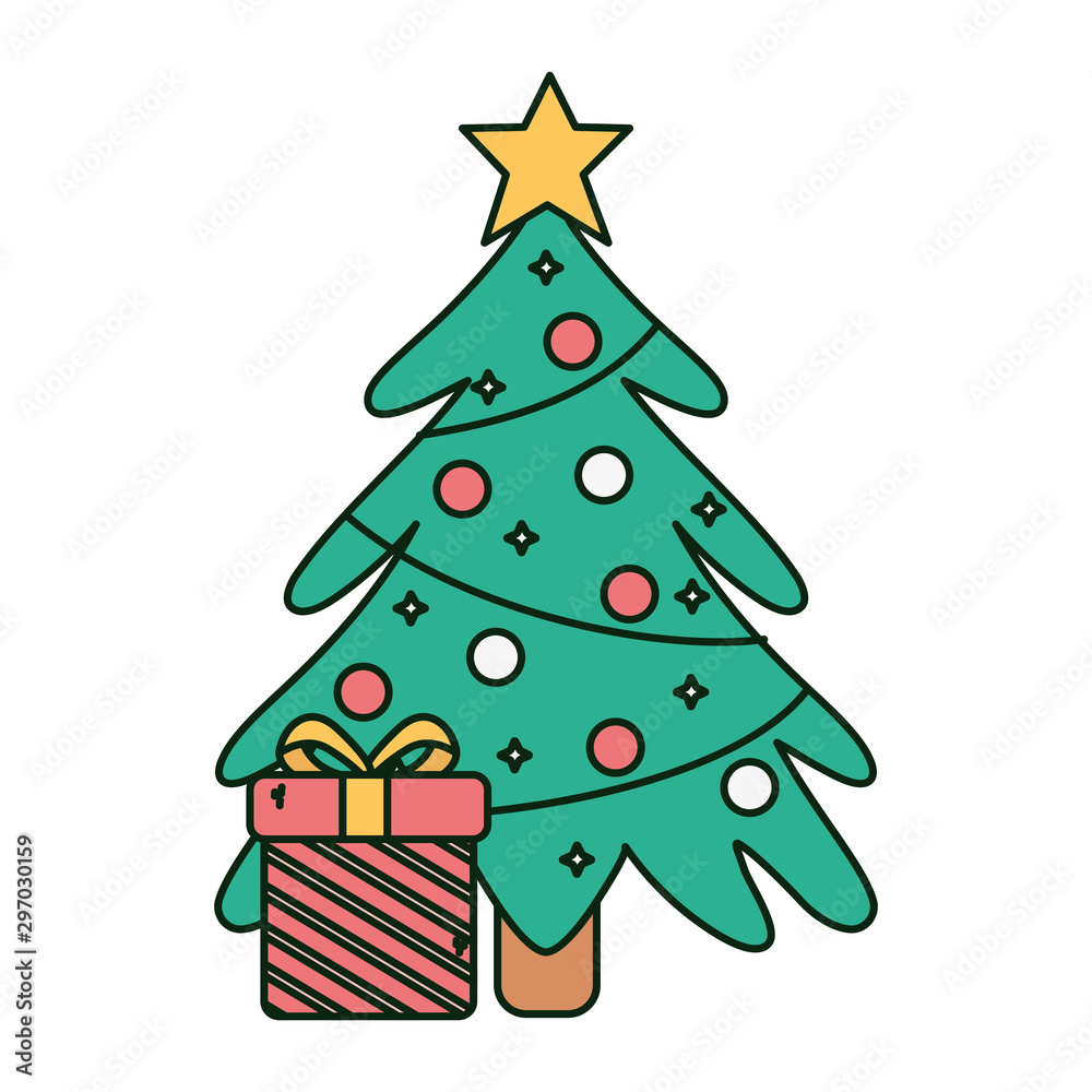 tree gift star lights balls snow merry christmas tree gift star lights balls snow merry christmas
