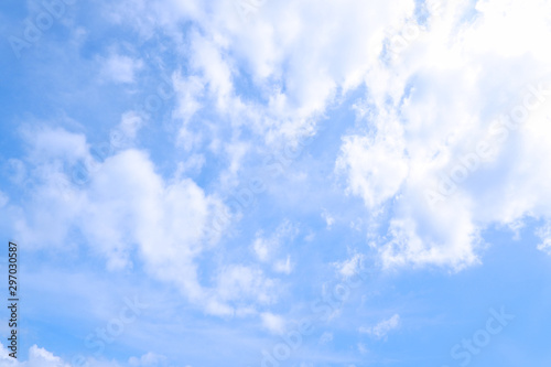 blue sky with soft white cloud wallpaper