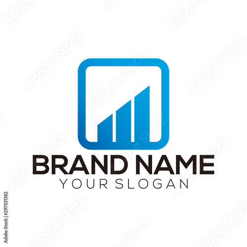 design of financial logo vector template