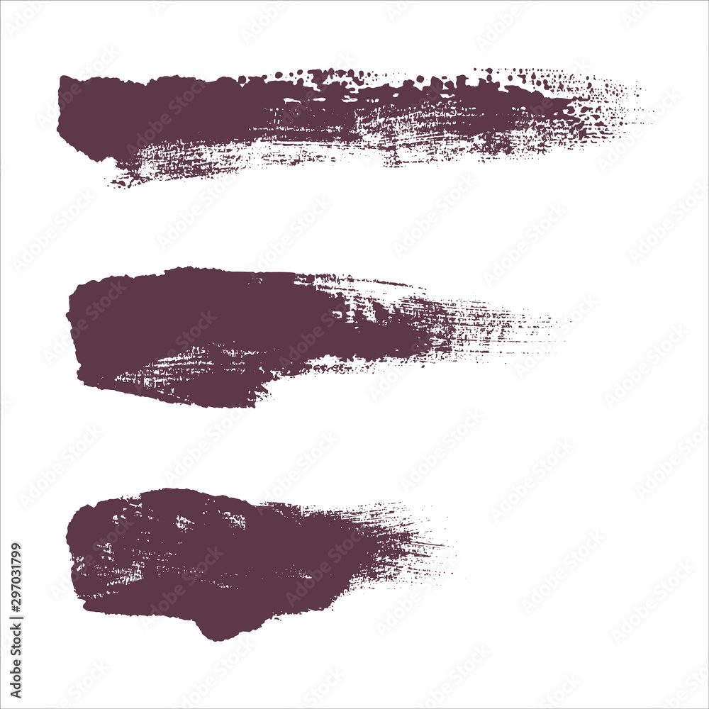 brush stroke set of grunge banners.Vector paint background.