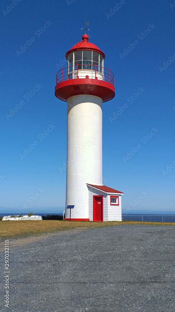 Cap des Rosiers Lighthouse on the shores of the St Lawrence river Gaspésie Québec Canada Cap des Rosiers Lighthouse on the shores of the St Lawrence river Gaspésie Québec Canada