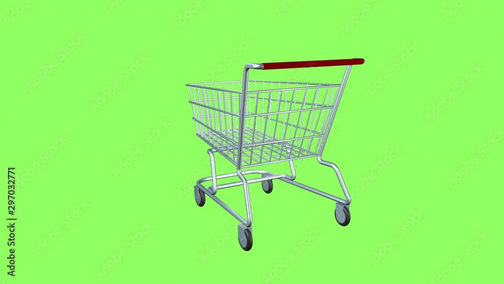 Cart for shopping at the store and supermarket. Seamless looping