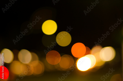 Bokeh abstract background in the night