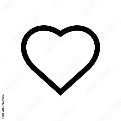 love interface line vector single icon