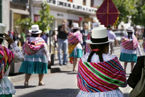 procession in the town center of Cusco, Peru