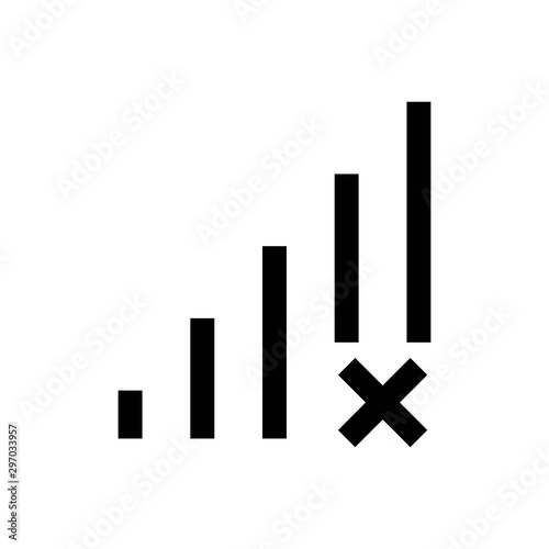 no signal line vector single icon