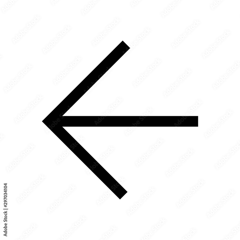 left arrow line vector single icon left arrow line vector single icon