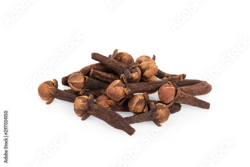 dried cloves isolated on white background
