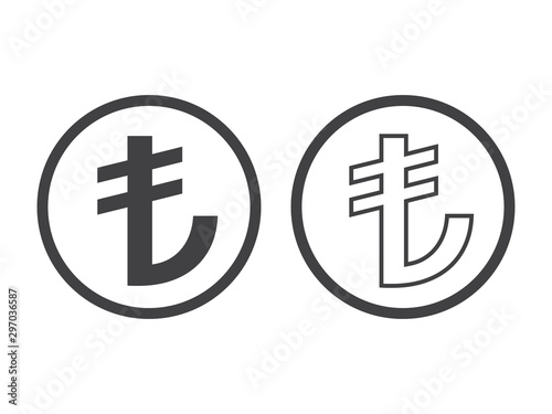 Turkish Lira Sign. TL currency symbol. Vector illustration