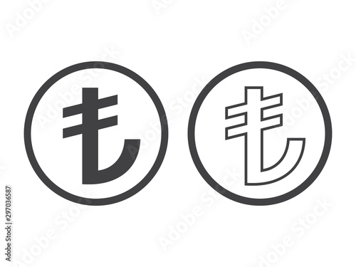 Turkish Lira Sign. TL currency symbol. Vector illustration photo