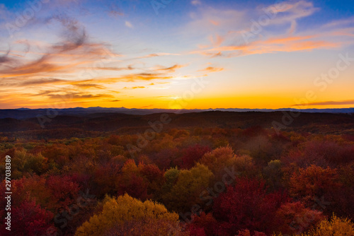 sunset in the mountains