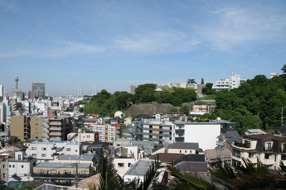横浜山手から眺める街並み