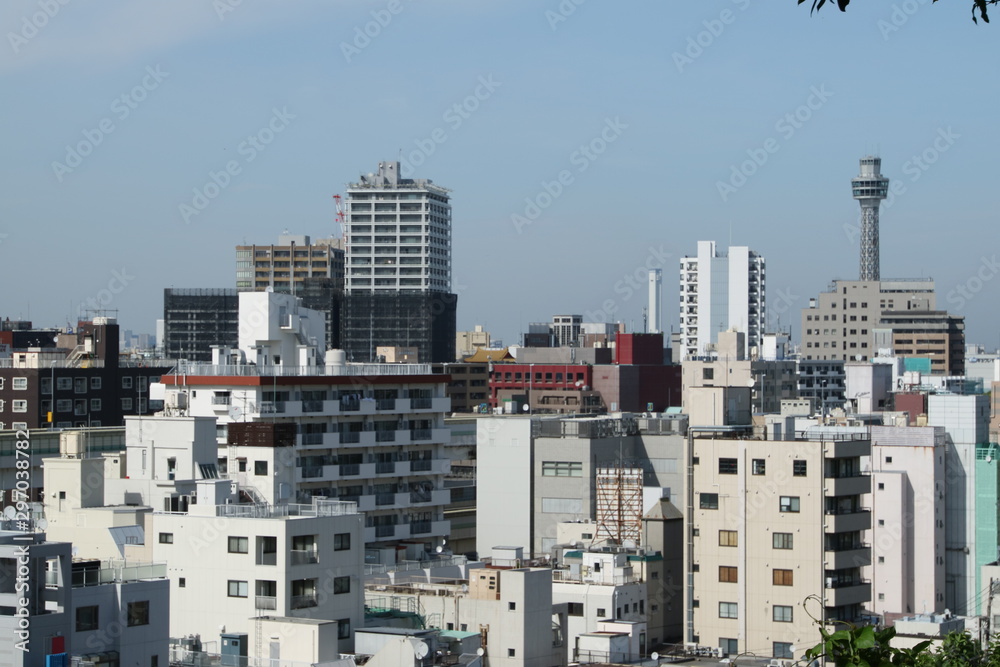 横浜山手から眺める街並み