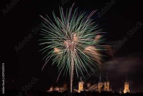 fireworks at night with black sky