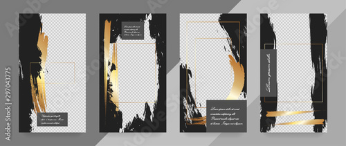 Social media banner template. Editable mockup for stories, personal blog, layout for promotion.