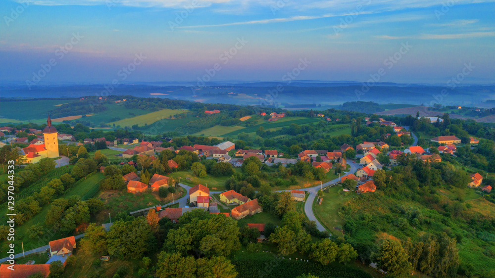 Beautiful Bilogora from above (Kapela, Municipality of Kapela, Bjelovar Bilogora County, Croatia)