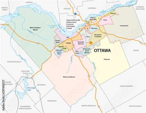 ottawa administrative and political map