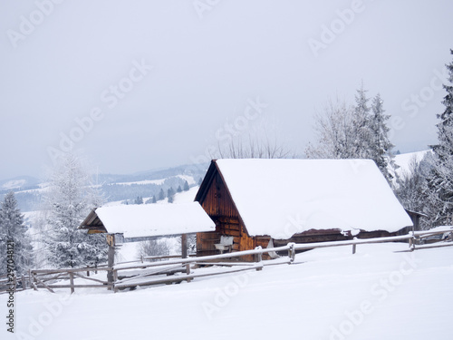 Seasonal shepherd shelter. Pieniny Mountains, Poland.