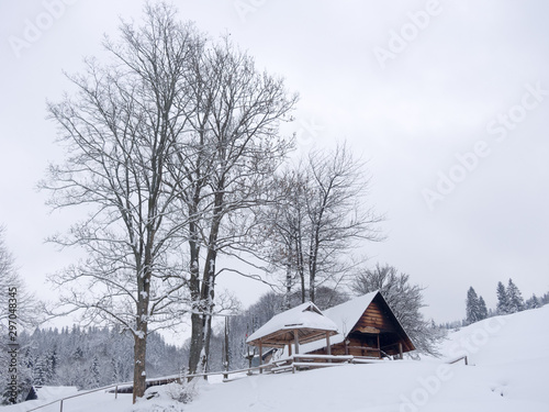 Seasonal shepherd shelter. Pieniny Mountains, Poland. © Yulia