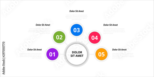 Vector infographic design elements. Option number workflow infographic design