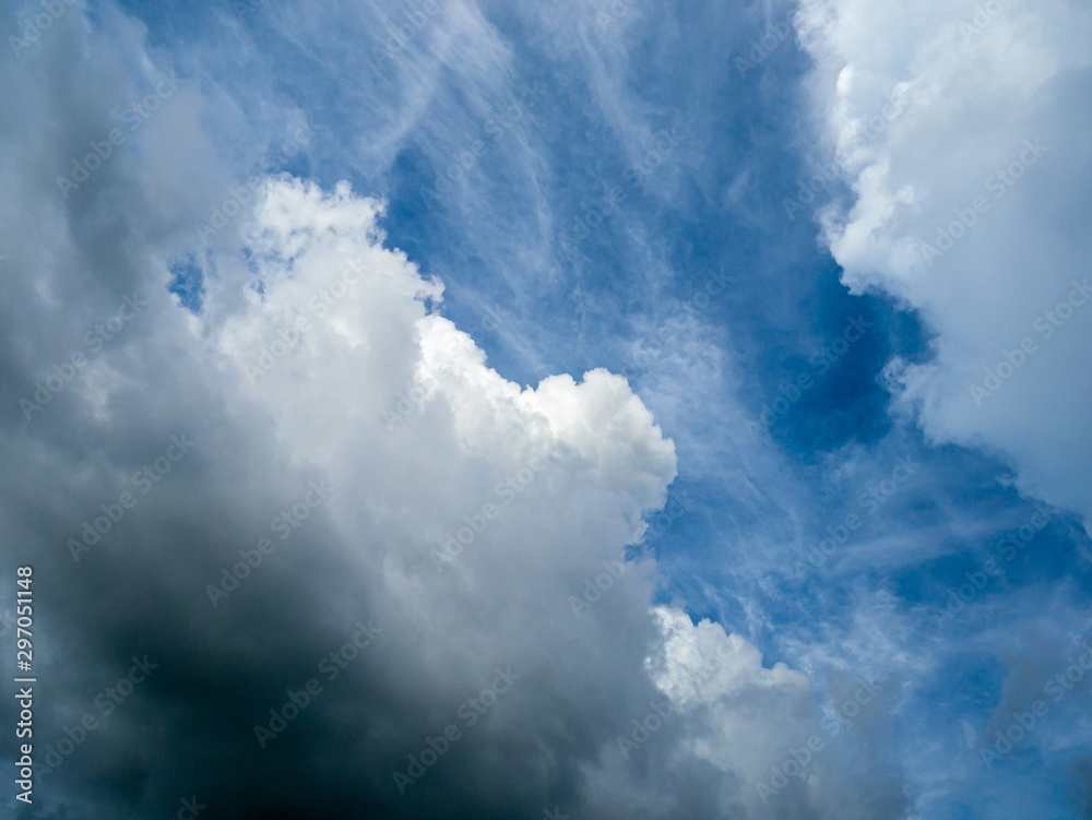 Sky with rain cloud in the evening Sky with rain cloud in the evening