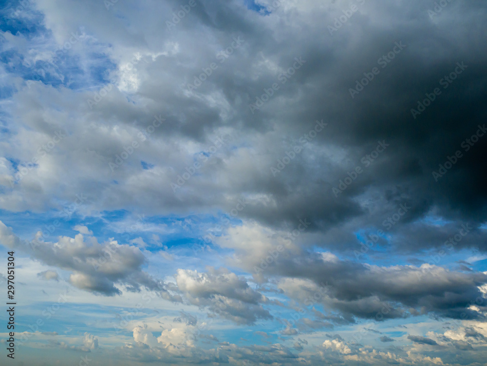 Sky with rain cloud in the evening Sky with rain cloud in the evening