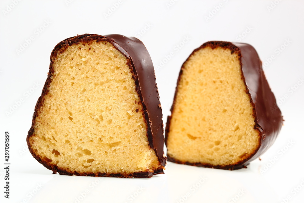 Bundt Cake with chocolate glaze