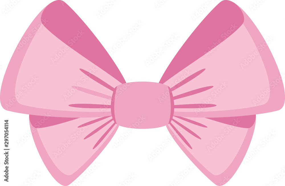 Elegant vector pink bows for greeting cards
