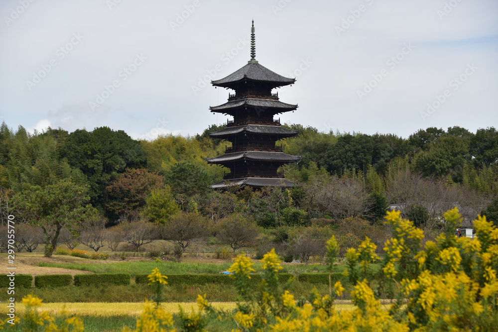 日本の岡山の総社市の備中国分寺