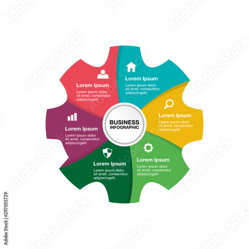 Business Infographic Template. Modern Infographics Timeline Design Template. Vector Illustration