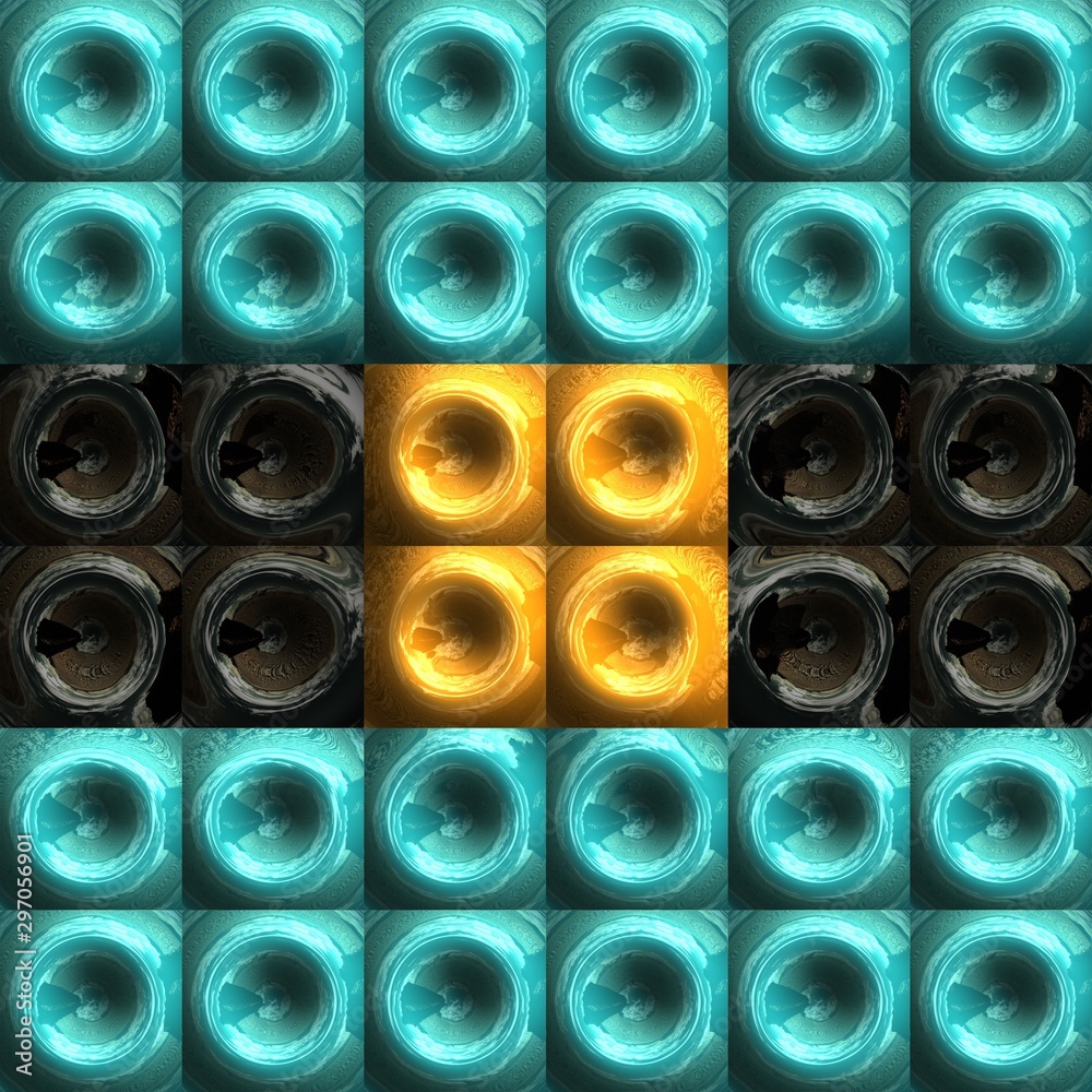  3D render seamless polished pattern background tile