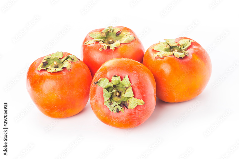 Delicious fresh persimmon fruit on wooden table. Delicious fresh persimmon fruit on wooden table.