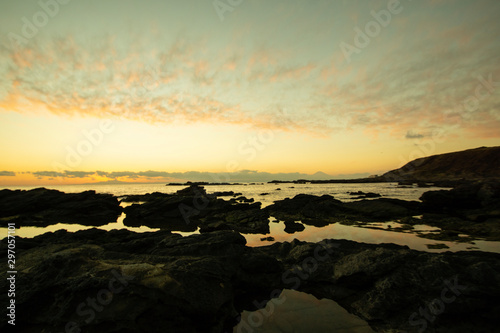 Japanese rocky sunset