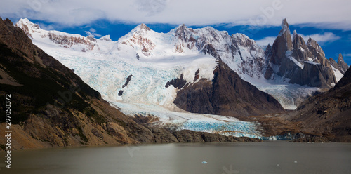 Lake at foot of Fitz Roy, Cerro Torre, Andes, Argentina © JackF