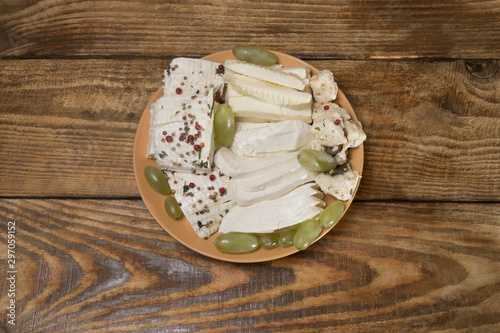 cheese with spices and wine